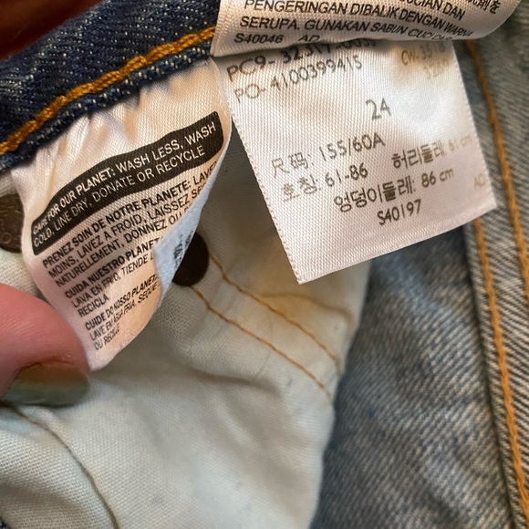 Levi's 501 High Rise Jean Shorts Size 24 - Picture 3 of 4